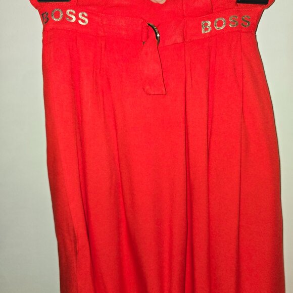 HUGO BOSS Girls' Red Pleated Skirt – Size 10 (Style 10-138) - Picture 1 of 5